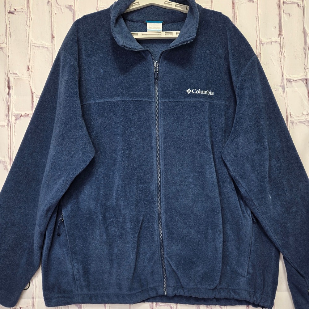 Columbia Interchange 3-in-1 Jacket Mens XXL Navy Blue Waterproof Shell Fleece - Picture 8 of 16